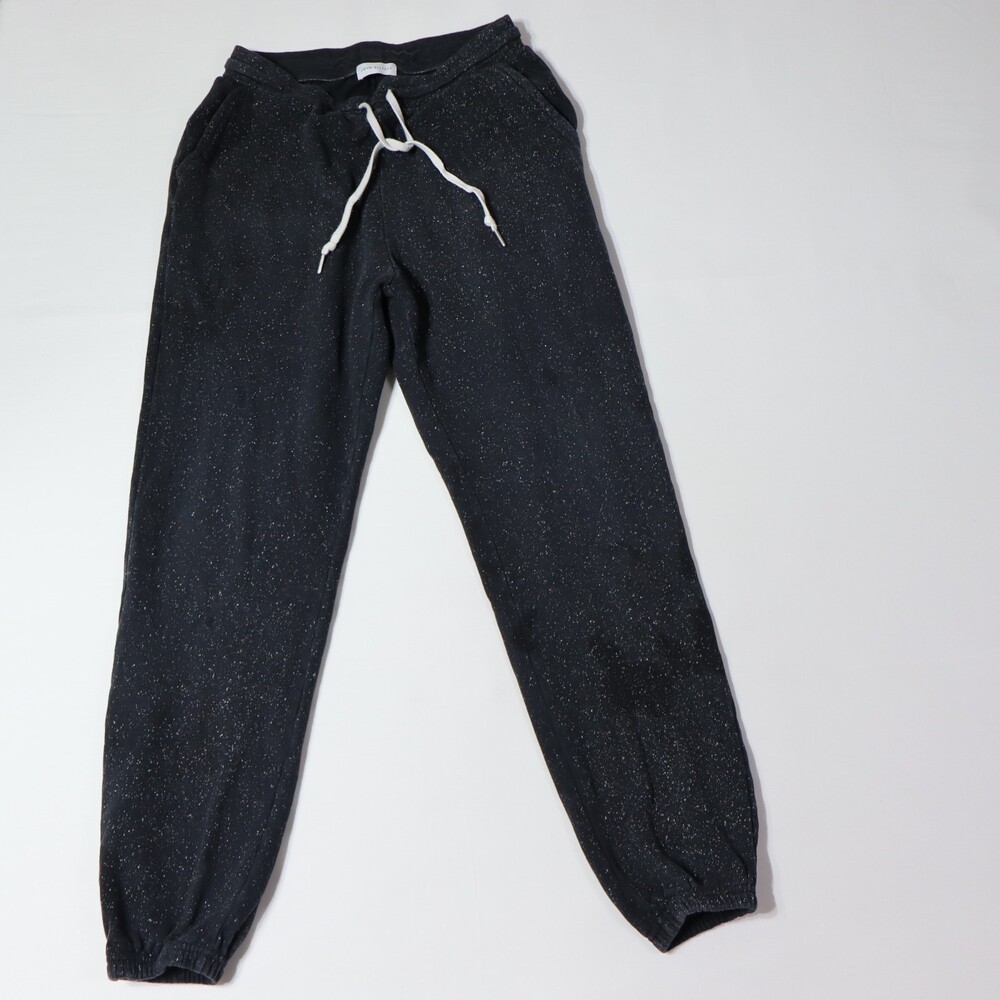 John Elliott LA Sweatpants Mens Speckled sz3(L) Salt Pepper Black Joggers Fleece